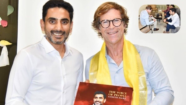 South African Legend Jonty Rhodes Meets AP Minister Nara Lokesh in Mangalagiri South African Legend Jonty Rhodes Meets AP Minister Nara Lokesh in Mangalagiri