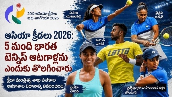 Asian Games 2026 Why Five Indian Tennis Players Were Left Out Sports Ministry Sources Explain Asian Games 2026 Why Five Indian Tennis Players Were Left Out Sports Ministry Sources Explain