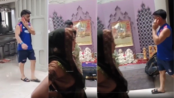 Rinku Singh Trolled After Picking Up His Kit Bag From Home Temple While Wearing Slippers Rinku Singh Trolled After Picking Up His Kit Bag From Home Temple While Wearing Slippers