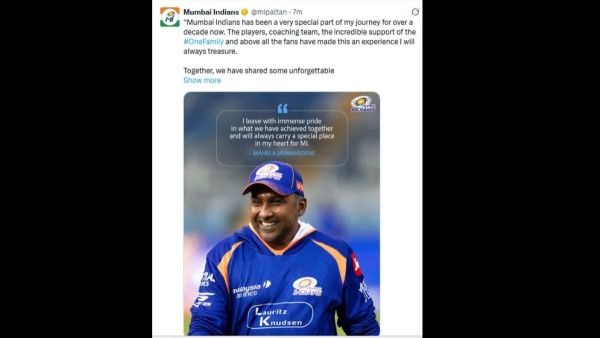 Mahela Jayawardene steps down as Mumbai Indians head coach ahead Of IPL 2027 Mini Auction