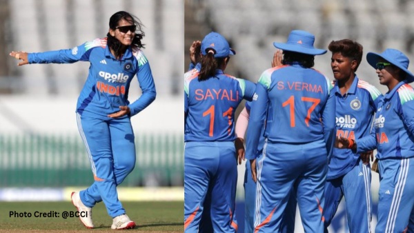 IND vs ZIM Vaishnavi Sharma Shines With Five-Wicket Haul as India Bowl Out Zimbabwe Women for 131 IND vs ZIM Vaishnavi Sharma Shines With Five-Wicket Haul as India Bowl Out Zimbabwe Women for 131