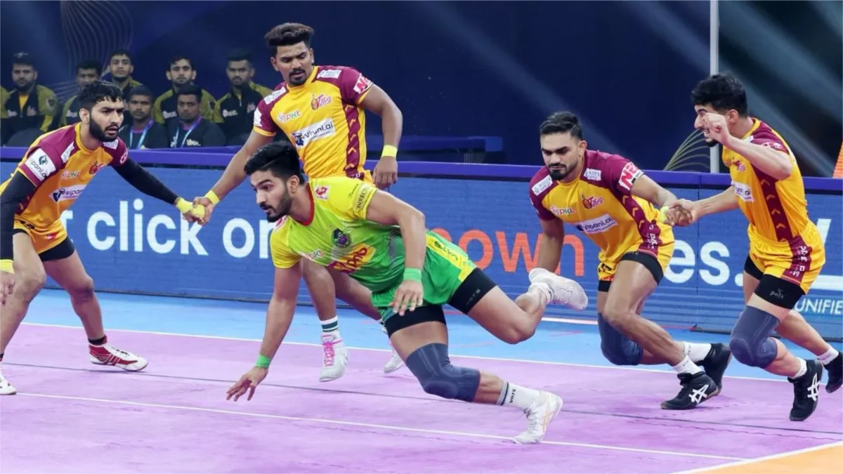 PKL 2025: Bharat powers Telugu Titans past Patna Pirates to end their winning streak; set up Qualifier 2 clash with Puneri Paltan