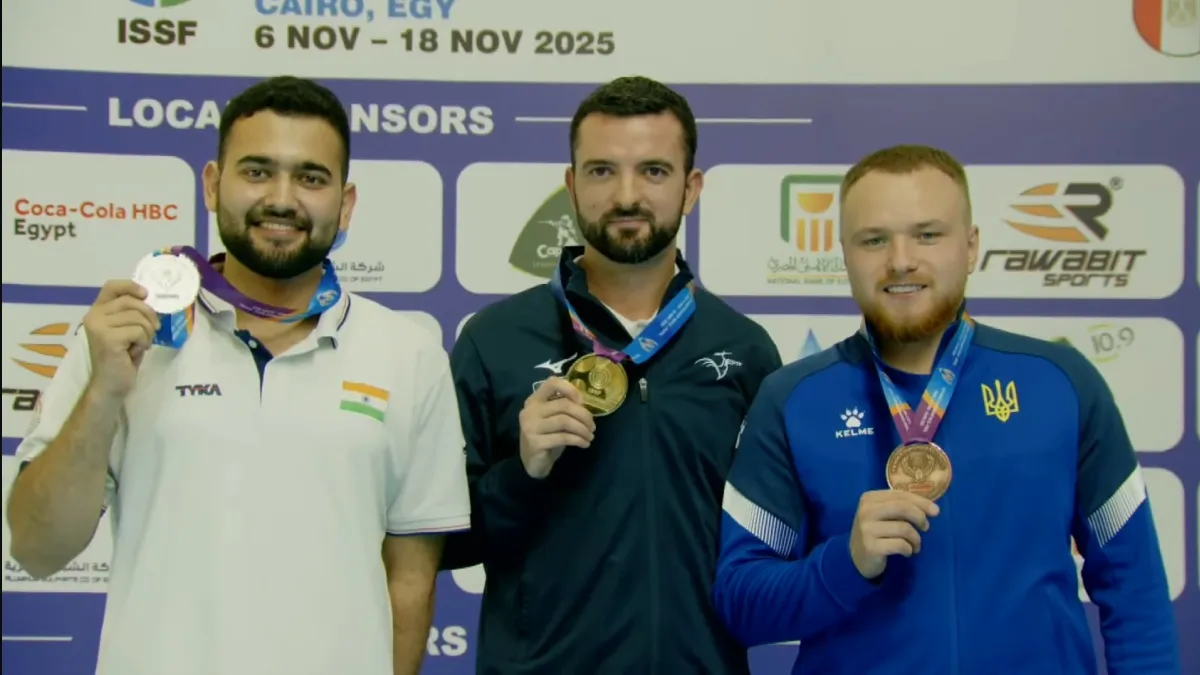 Anish Bhanwala Clinches Historic Silver at ISSF World Championship in Cairo, Arjun Babuta Finishes Seventh in Air Rifle